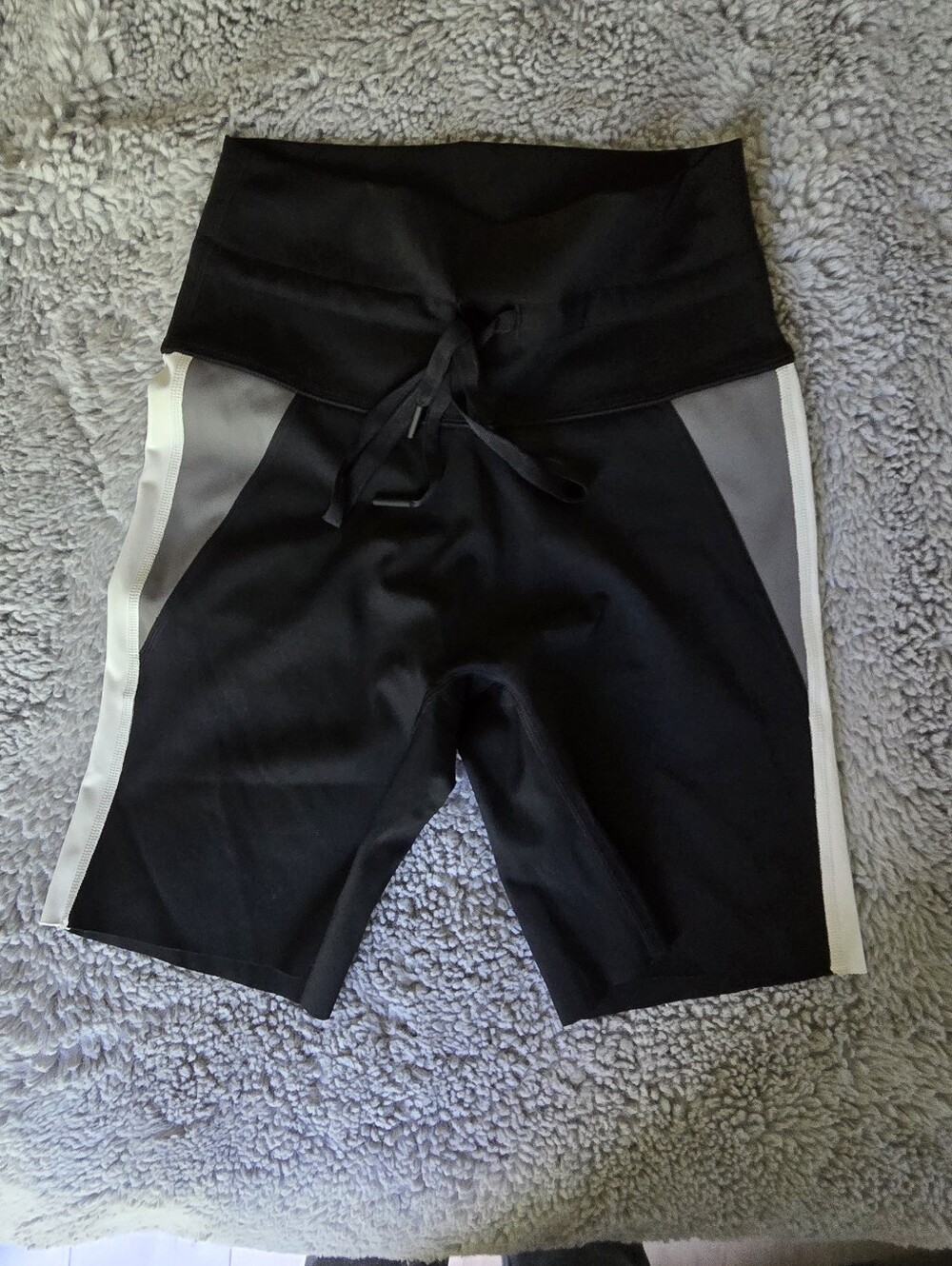 aerie Black, Gray & White High-Waist Athletic Bike Shorts